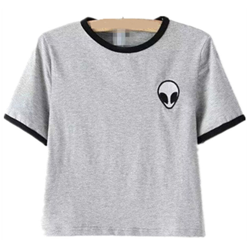 Alien Printed Crop Tee